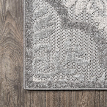 Cassis Ornate Ogee Trellis High-low Indoor/outdoor Area Rug